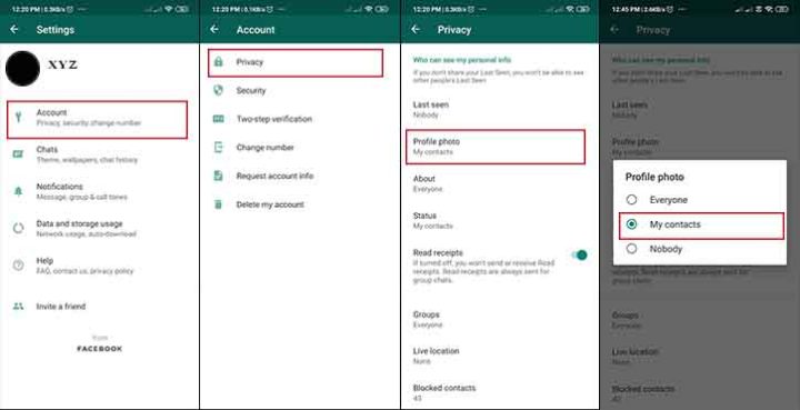 guidelines to secure whatsapp dp privacy